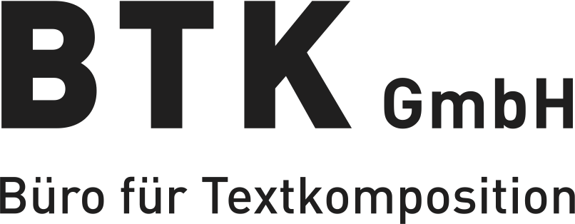 BTK - Büro für Textkomposition, Logo
